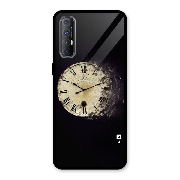 Fading Clock Glass Back Case for Oppo Reno3 Pro