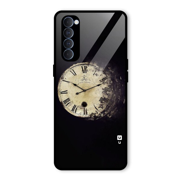 Fading Clock Glass Back Case for Oppo Reno4 Pro