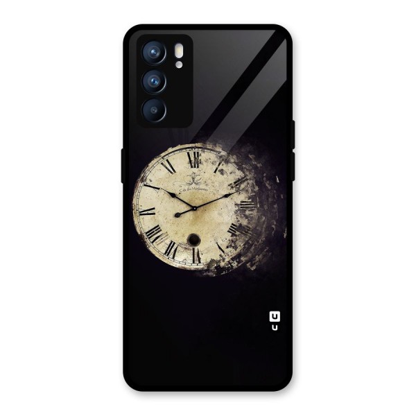 Fading Clock Glass Back Case for Oppo Reno6 5G