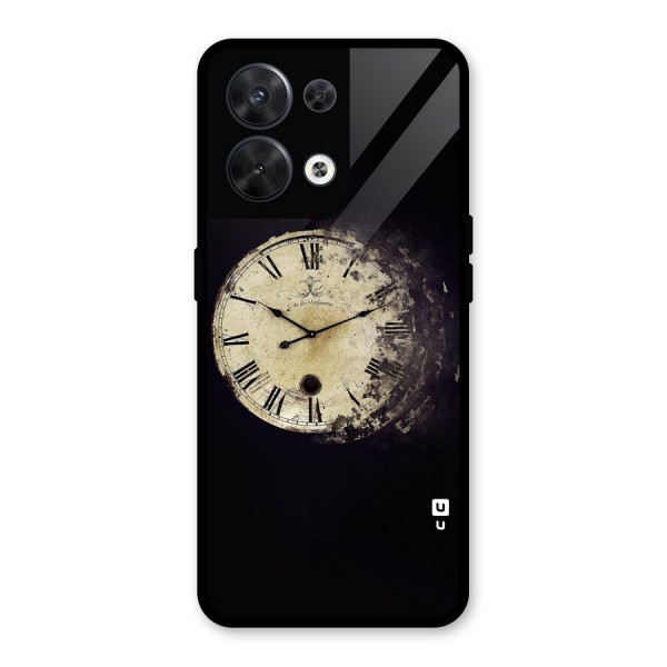 Fading Clock Glass Back Case for Oppo Reno8 5G