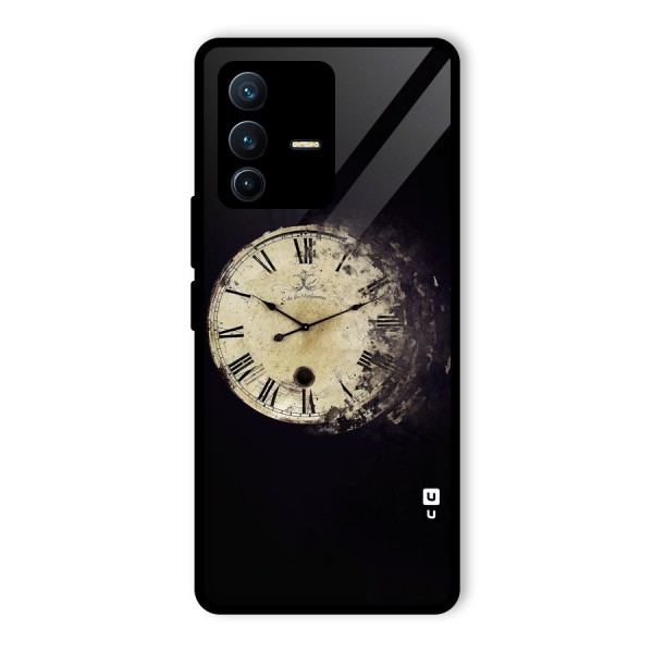 Fading Clock Glass Back Case for Vivo V23 Pro