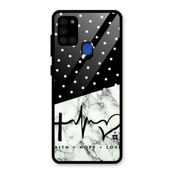 Faith Love Glass Back Case for Galaxy A21s