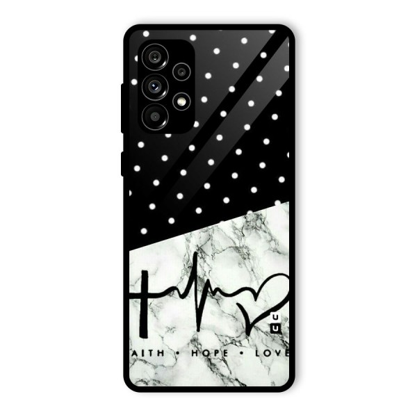 Faith Love Glass Back Case for Galaxy A73 5G