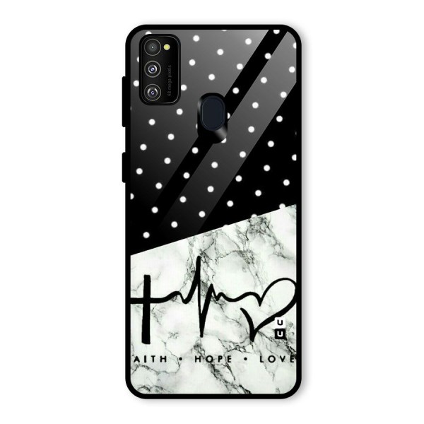 Faith Love Glass Back Case for Galaxy M21