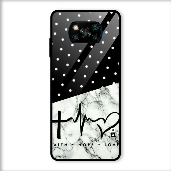 Faith Love Glass Back Case for Poco X3