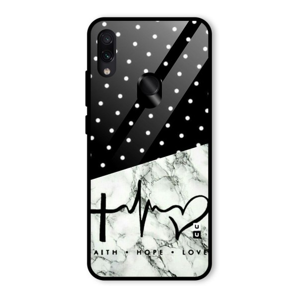 Faith Love Glass Back Case for Redmi Note 7