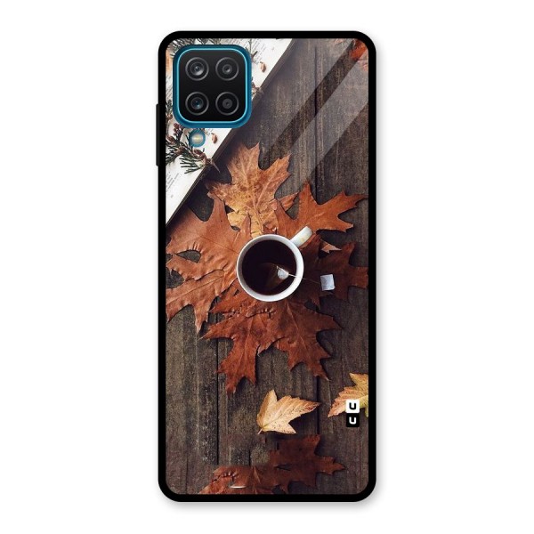 Fall Leaf Coffee Glass Back Case for Galaxy A12