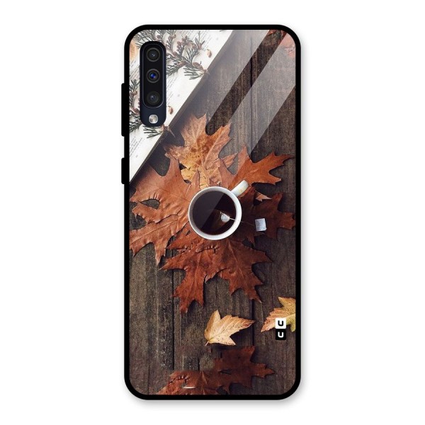 Fall Leaf Coffee Glass Back Case for Galaxy A50s