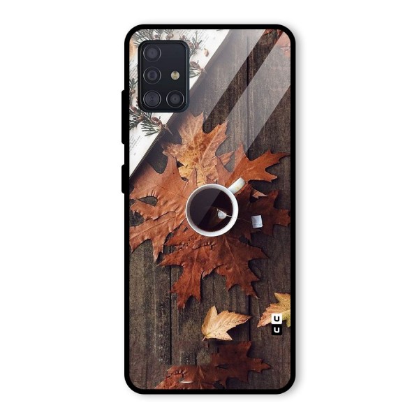 Fall Leaf Coffee Glass Back Case for Galaxy A51