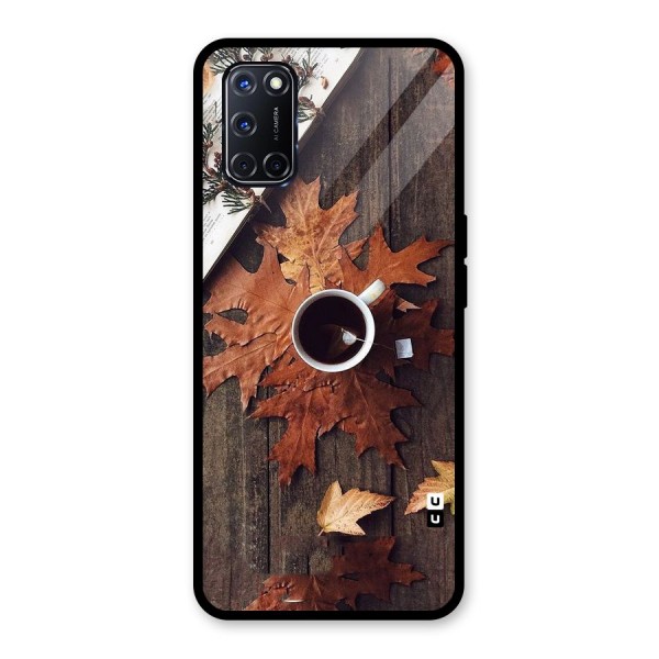 Fall Leaf Coffee Glass Back Case for Oppo A52