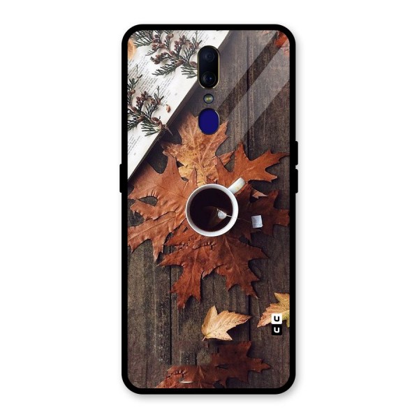 Fall Leaf Coffee Glass Back Case for Oppo F11