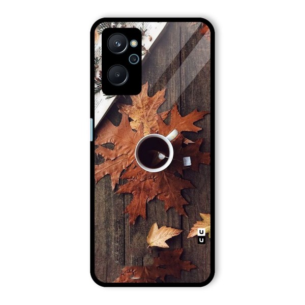 Fall Leaf Coffee Glass Back Case for Realme 9i