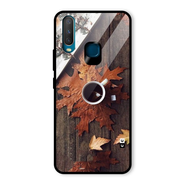 Fall Leaf Coffee Glass Back Case for Vivo Y12