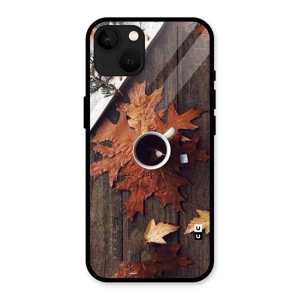 Fall Leaf Coffee Glass Back Case for iPhone 13