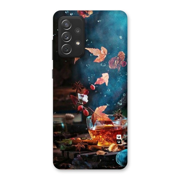 Falling Leaves Tea Back Case for Galaxy A72