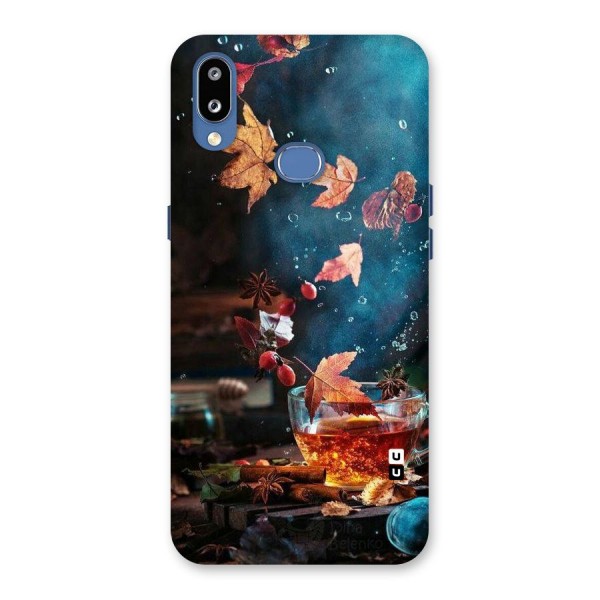 Falling Leaves Tea Back Case for Galaxy M01s