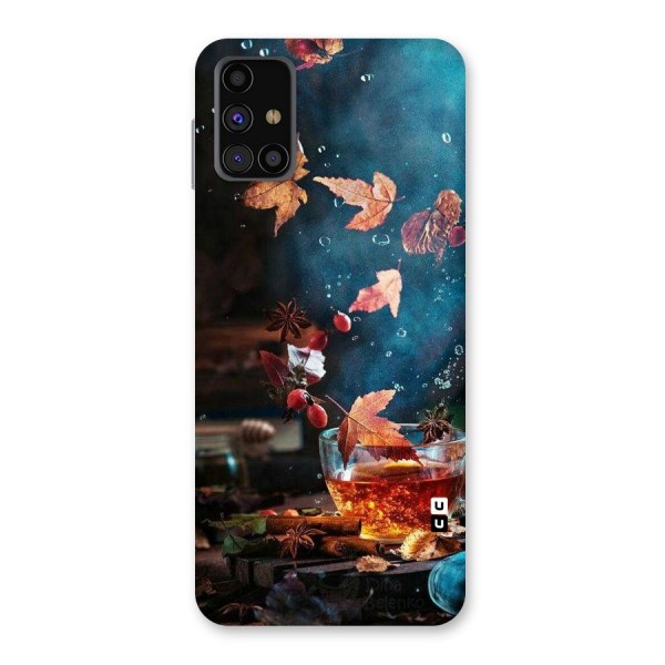 Falling Leaves Tea Back Case for Galaxy M31s