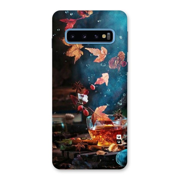 Falling Leaves Tea Back Case for Galaxy S10