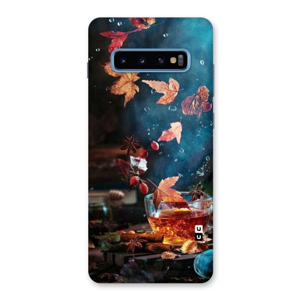 Falling Leaves Tea Back Case for Galaxy S10 Plus