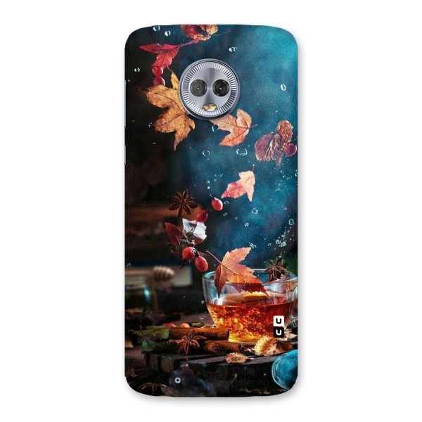 Falling Leaves Tea Back Case for Moto G6