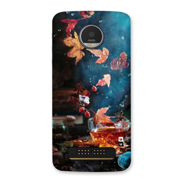 Falling Leaves Tea Back Case for Moto Z Play