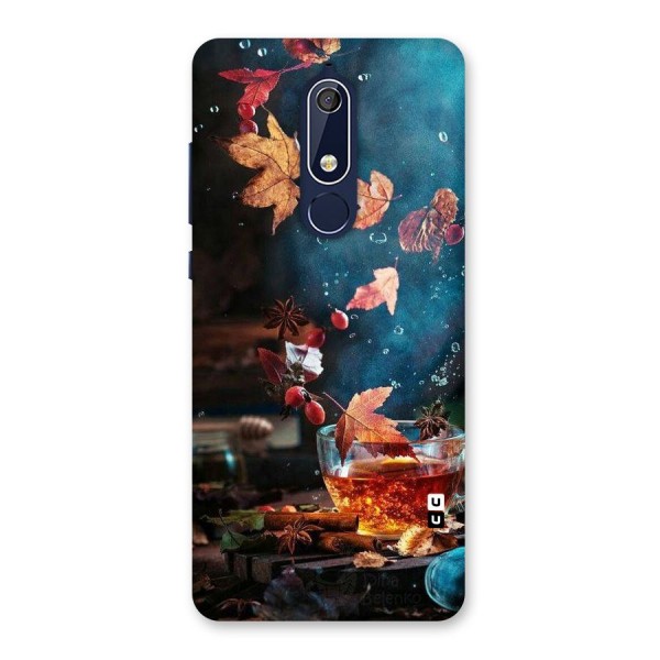 Falling Leaves Tea Back Case for Nokia 5.1