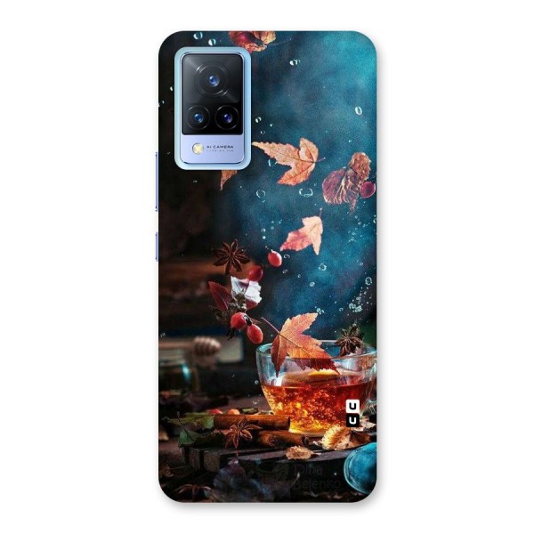 Falling Leaves Tea Back Case for Vivo V21 5G