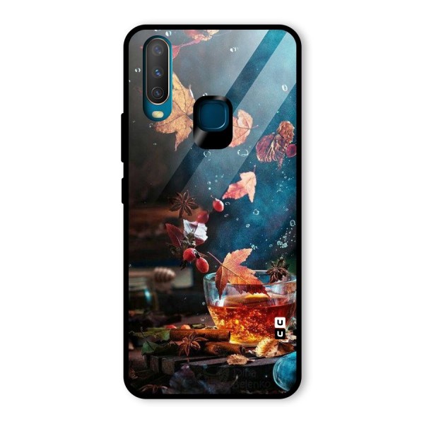 Falling Leaves Tea Glass Back Case for Vivo Y12