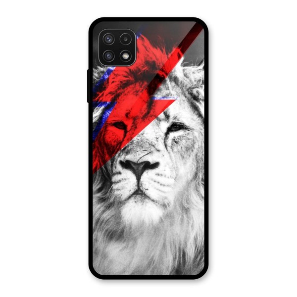 Fearless Lion Glass Back Case for Galaxy A22 5G