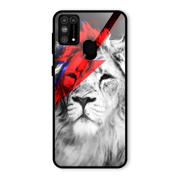 Fearless Lion Glass Back Case for Galaxy M31