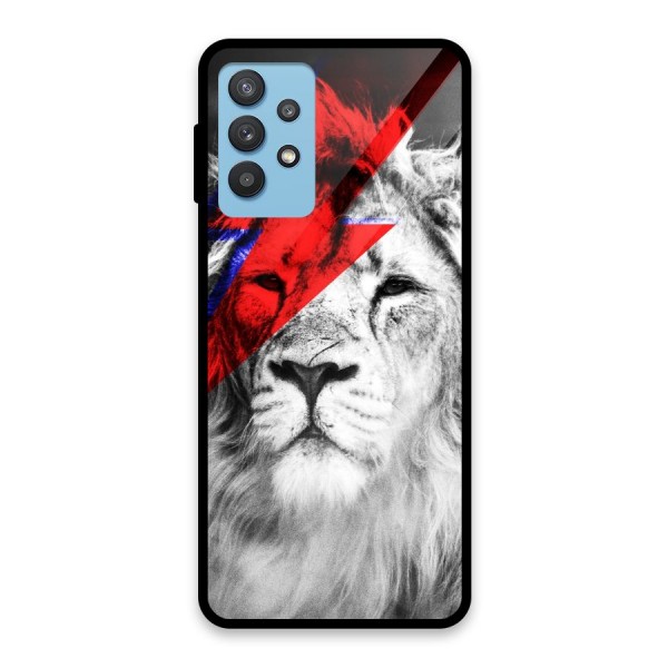 Fearless Lion Glass Back Case for Galaxy M32 5G