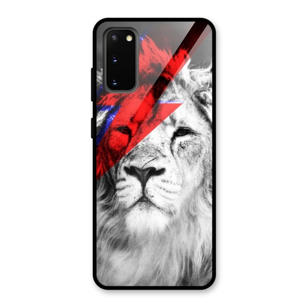 Fearless Lion Glass Back Case for Galaxy S20