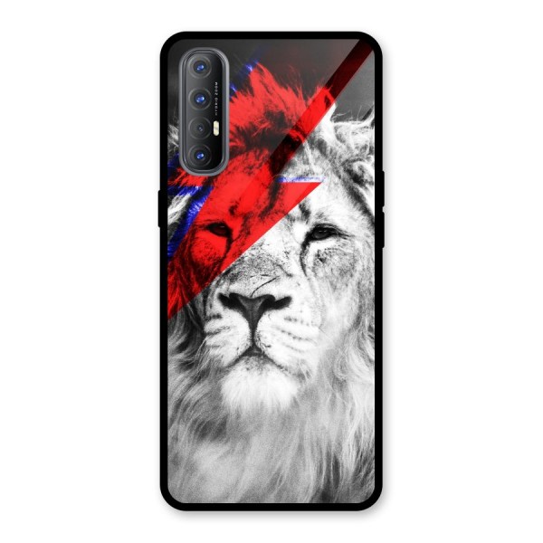 Fearless Lion Glass Back Case for Oppo Reno3 Pro