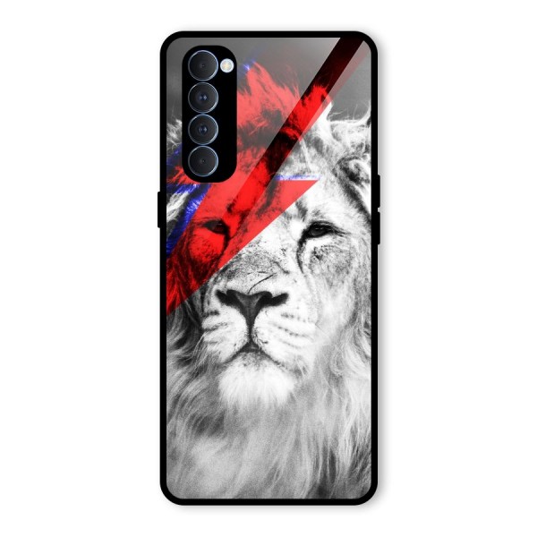 Fearless Lion Glass Back Case for Oppo Reno4 Pro