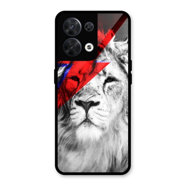 Fearless Lion Glass Back Case for Oppo Reno8 5G