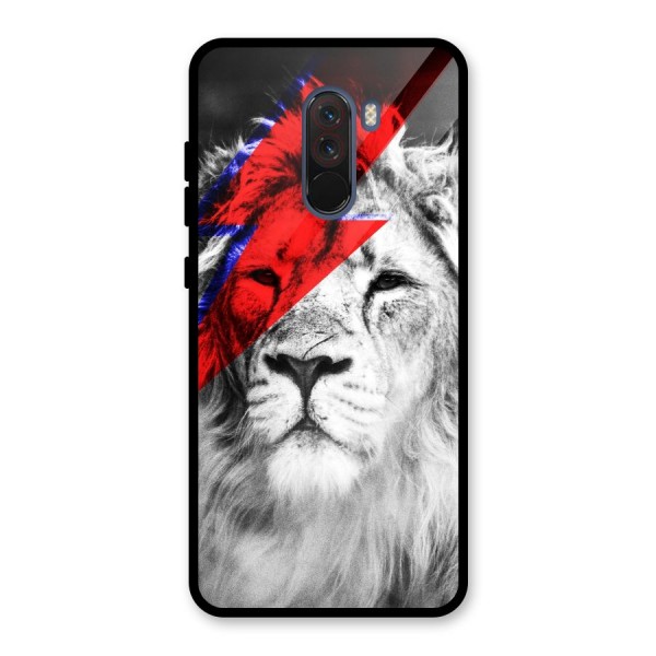 Fearless Lion Glass Back Case for Poco F1