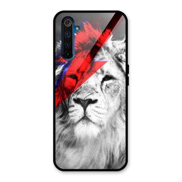 Fearless Lion Glass Back Case for Realme 6 Pro