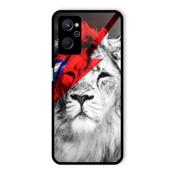 Fearless Lion Glass Back Case for Realme 9i