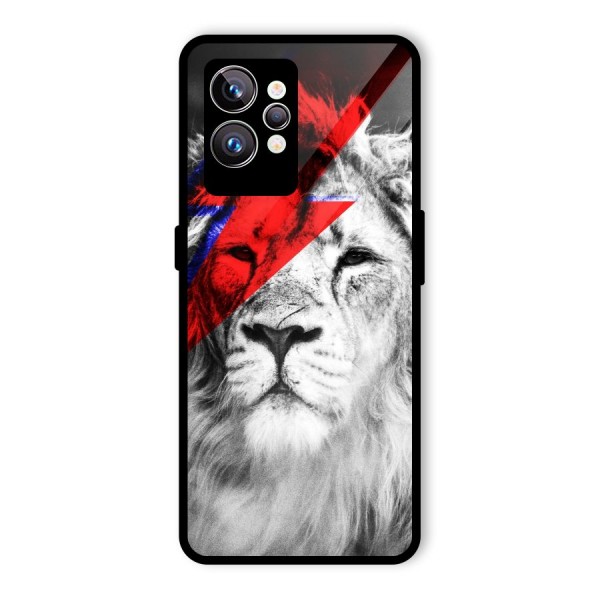 Fearless Lion Glass Back Case for Realme GT2 Pro