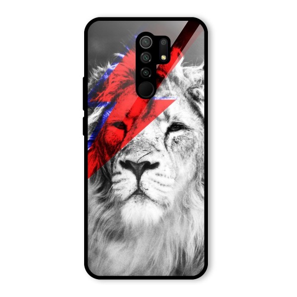 Fearless Lion Glass Back Case for Redmi 9 Prime