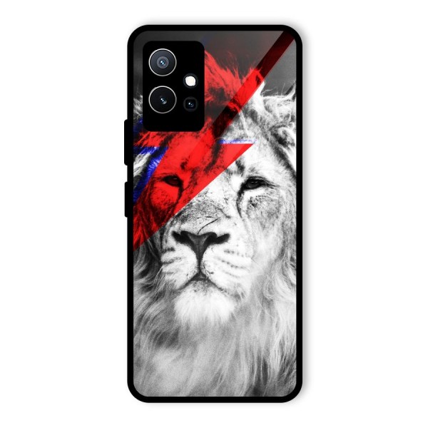 Fearless Lion Glass Back Case for Vivo T1 5G