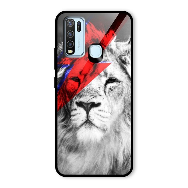 Fearless Lion Glass Back Case for Vivo Y30