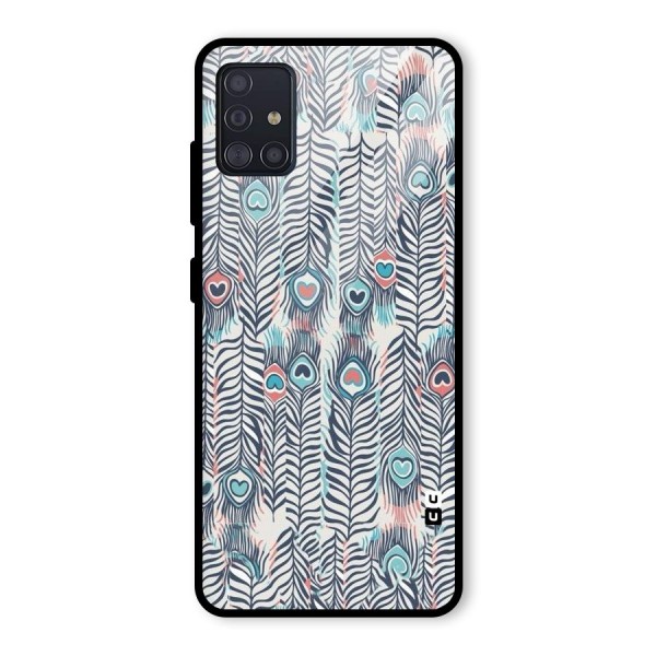 Feather Art Glass Back Case for Galaxy A51