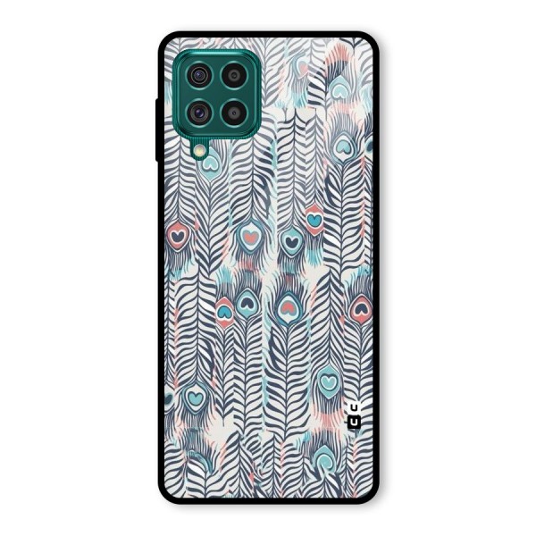 Feather Art Glass Back Case for Galaxy F62