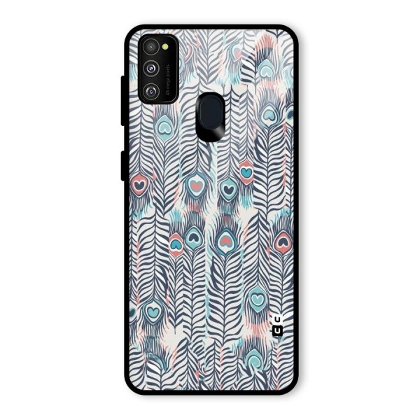 Feather Art Glass Back Case for Galaxy M30s