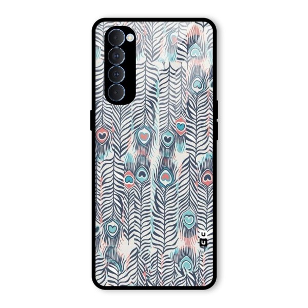 Feather Art Glass Back Case for Oppo Reno4 Pro