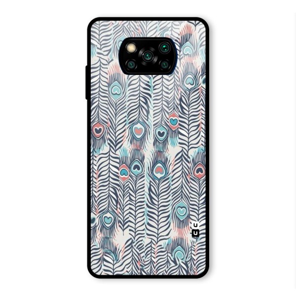 Feather Art Glass Back Case for Poco X3 Pro