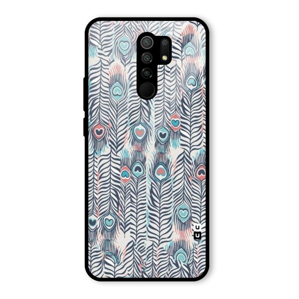 Feather Art Glass Back Case for Redmi 9 Prime