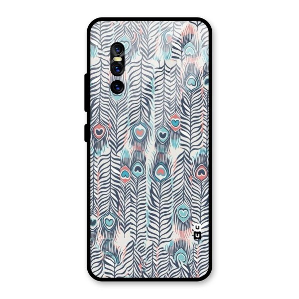 Feather Art Glass Back Case for Vivo V15 Pro