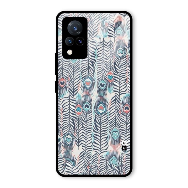 Feather Art Glass Back Case for Vivo V21 5G